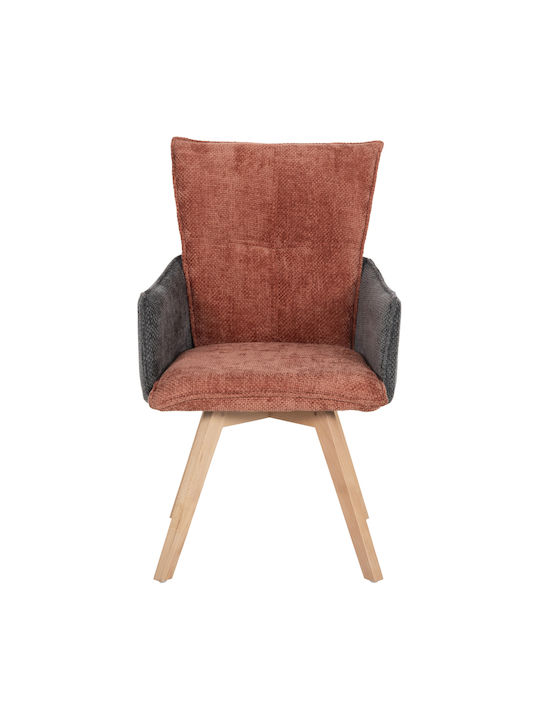 REX Dining Room Fabric Armchair Ceramides 53x60x93cm 2pcs