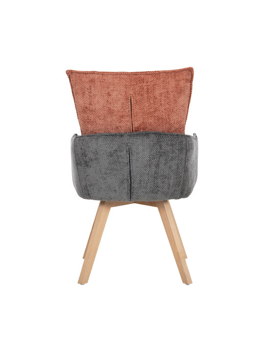 REX Dining Room Fabric Armchair Ceramides 53x60x93cm 2pcs