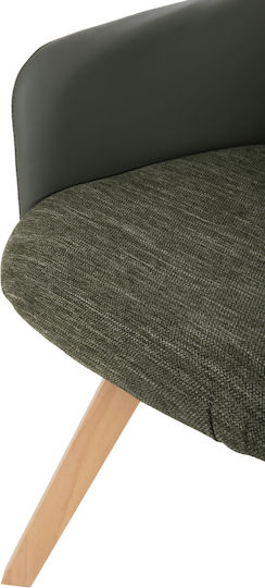 Dining Room Fabric Armchair Green 56.5x62x81.5cm 2pcs