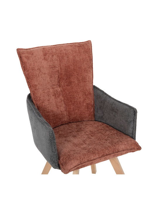 REX Dining Room Fabric Armchair Ceramides 53x60x93cm 2pcs