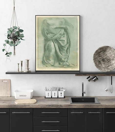 Study A Semi-nude Standing Figure Drapery Leonardo Картина Платнен 40x50см