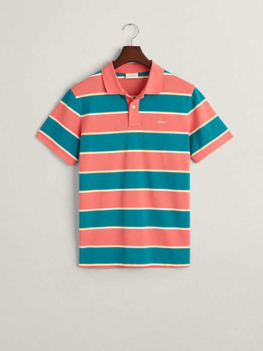 Gant Bluza Bărbătească Polo Ocean Turquoise