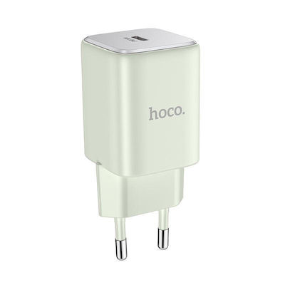 Hoco Зарядно без кабел GaN (Галуниев нитрид) с USB-C порт 30W Доставка на енергия Зелен (N43)