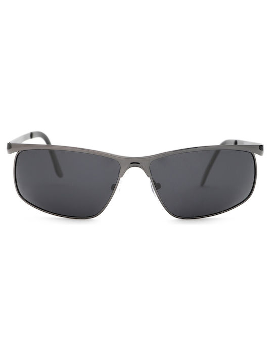 V-store Sunglasses with Gray Metal Frame and Gray Polarized Lens POL60314GREY