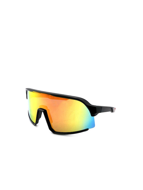 V-store Sunglasses with Black Plastic Frame and Polarized Lens POL1149ORANGE