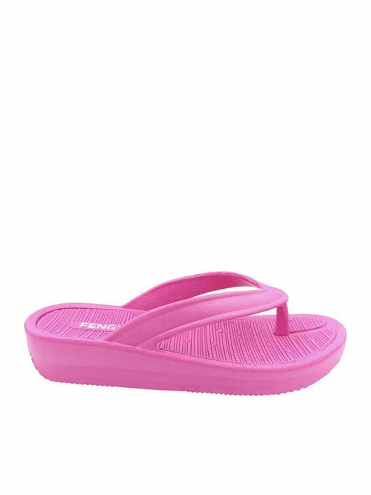 Fengi Șlapi Damă De Vară Cu Toc Fuchsia Sd381