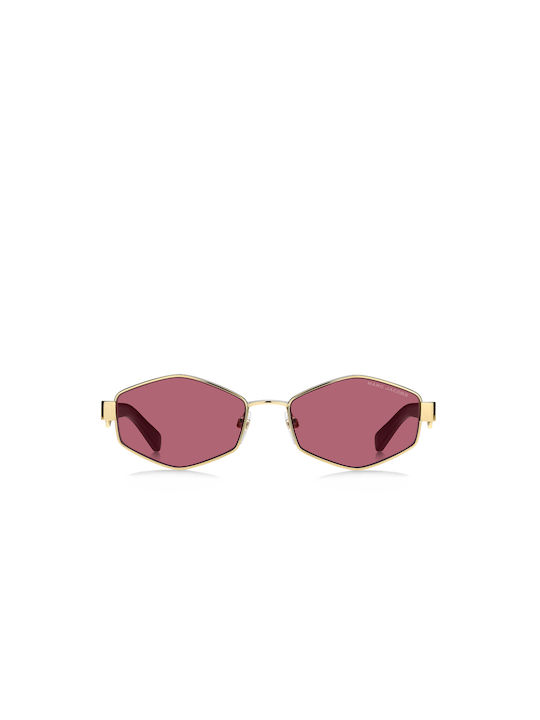 Marc Jacobs Women's Sunglasses with Gold Metal Frame and Pink Lens MARC 496/S Y11/VC