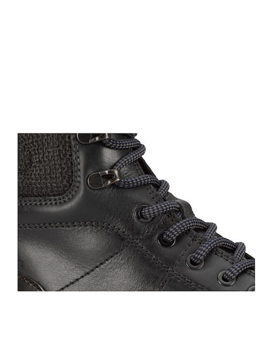Leder Schwarz Stiefel