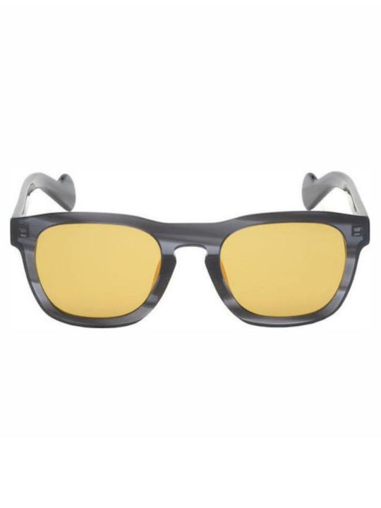 Moncler Sunglasses with Gray Plastic Frame and Yellow Lens ML0093-S 92J