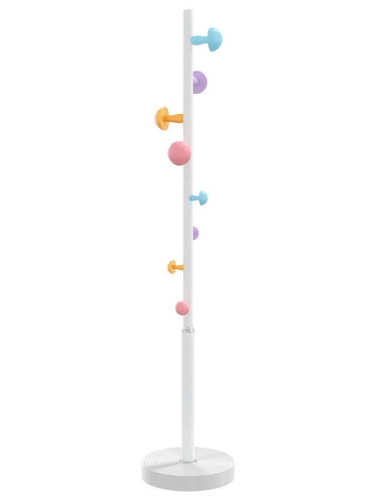 vidaXL Καλόγερος Μεταλλικός Λευκός 35x35x172cm
