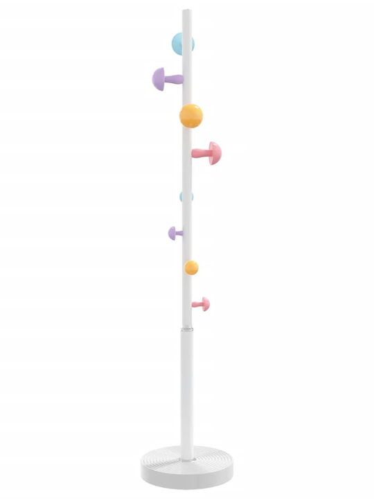 vidaXL Καλόγερος Μεταλλικός Λευκός 35x35x172cm