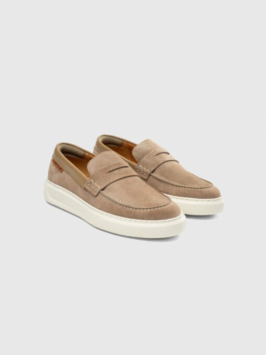 Ambitious Suede Ανδρικά Loafers σε Μπεζ Χρώμα