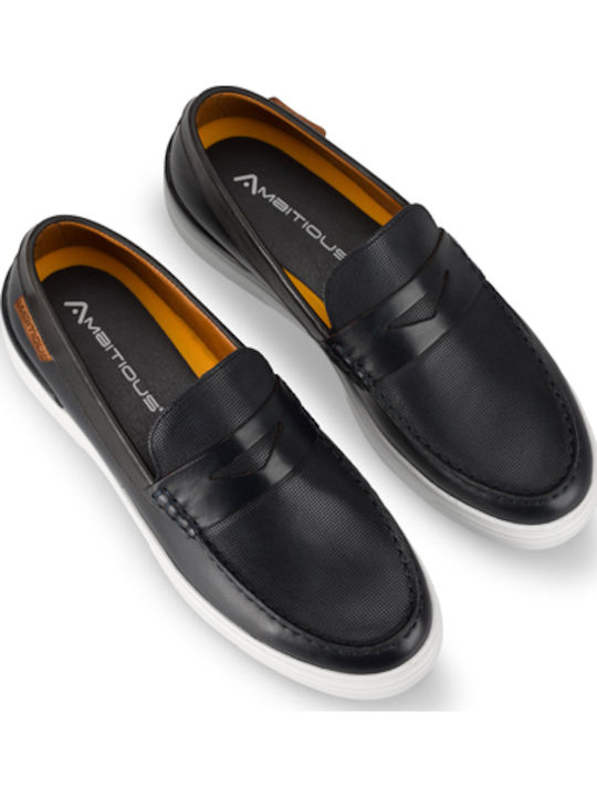 Carson Leder Herren Mokassins in Schwarz Farbe