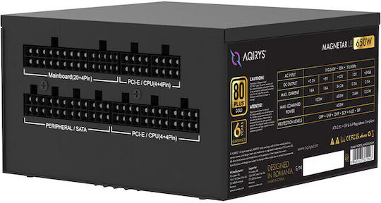 Aqirys Magnetar LE 650W Negru Sursă de Alimentare Calculator Complet modular 80 Plus Gold