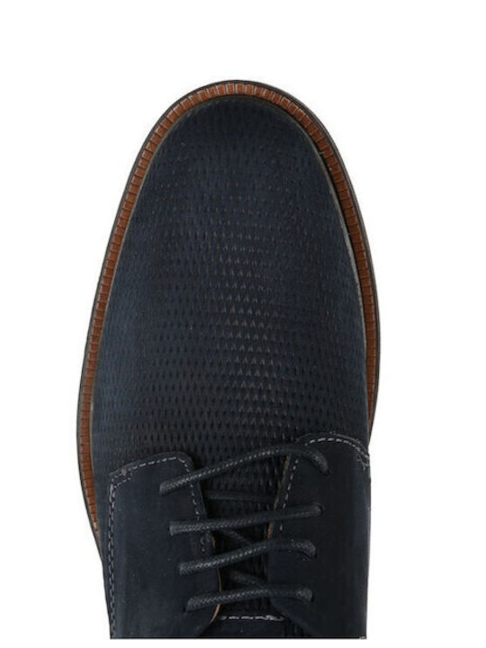 Leder Herren Freizeitschuhe Blau