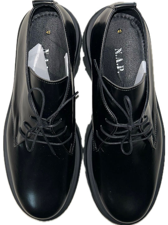 Leder Herren Freizeitschuhe Schwarz