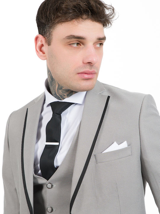 Herrenanzug mit Weste Grey