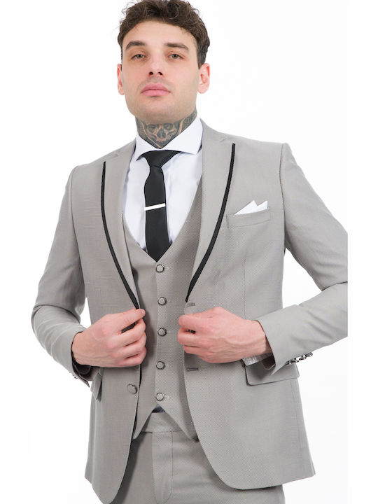 Herrenanzug mit Weste Grey