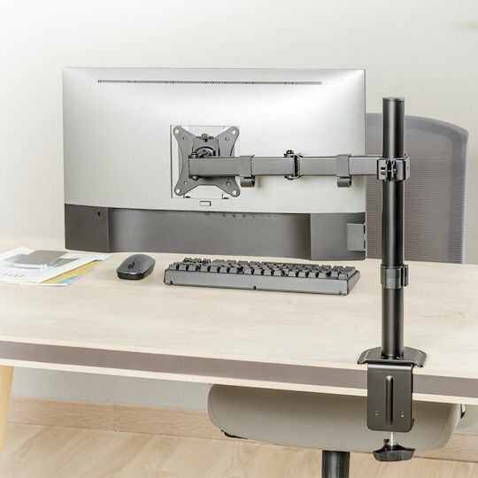 Maclean Energy Stand Desk Mounted Monitor up to 17" with Arm (MC-753N)