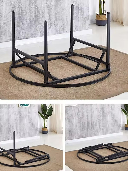 Tisch Zusammenklappbar Noel Round Weiß 120x120x75cm