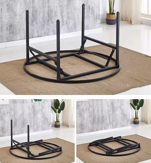 Tisch Zusammenklappbar Noel Round Weiß 120x120x75cm