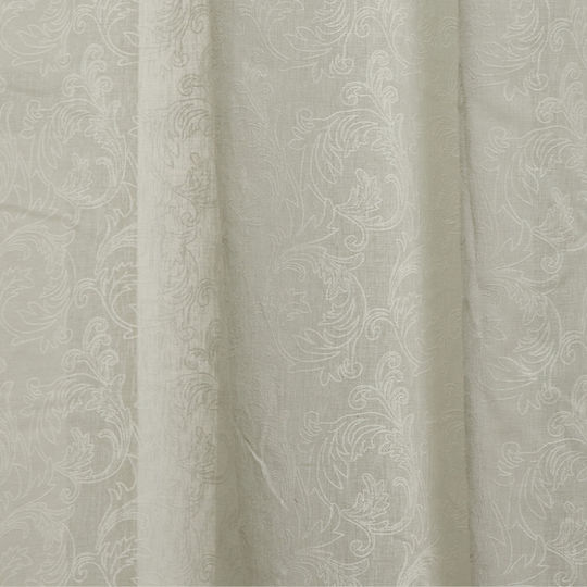 Whitegg Κουρτίνα με Τρουκς K0156 Λευκή 270x280εκ.