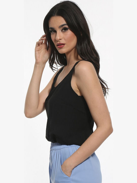 Nova Bluza Damă Sport Fără Mâneci Neagră
