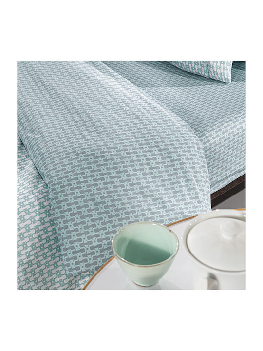 Guy Laroche Sheet Sets Queen 240x265cm. Vesta Aqua 4pcs