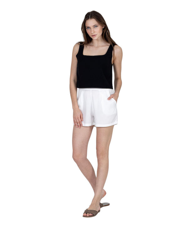 Γυναικείο Crop Top Αμάνικο Μαύρο