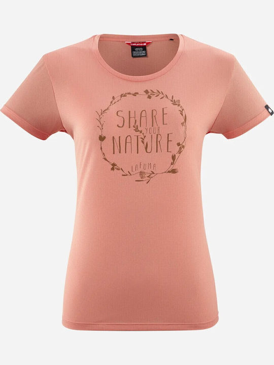 Women's T-shirt Hiking Fast Drying with Sheer Pink