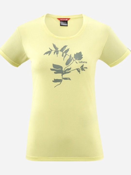 Γυναικείο T-shirt Πεζοπορίας Fast Drying Κίτρινο
