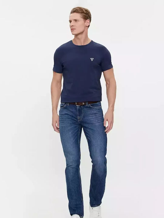 Men's Undershirts Short-sleeved in Navy Blue Color 2Pack