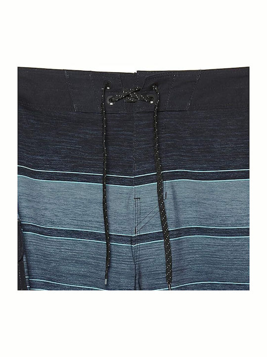 Costum De Baie Bărbați Pantaloni Scurți Negri/Albăstri Cu Dungi