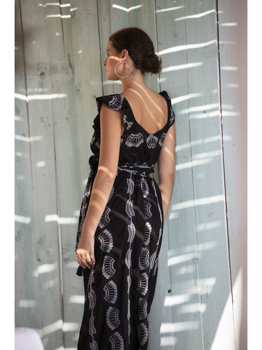Summer Maxi Dress for Wedding and Christening Green