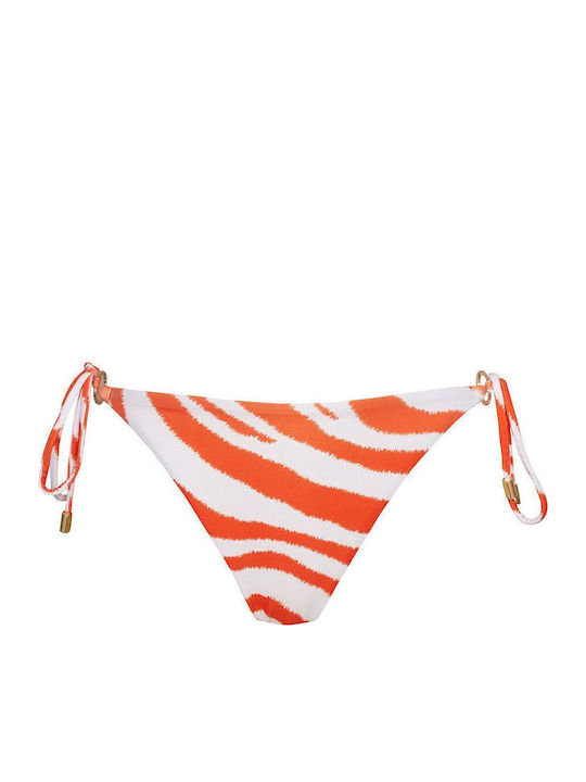 Bikini Slip with Ties Orange