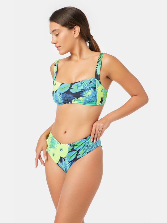 Minerva Bikini Alunecare cu Șnururi Argentina Lime Tropical