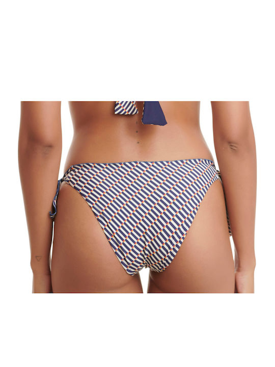 Bikini Slip mit Schnürchen Navy
