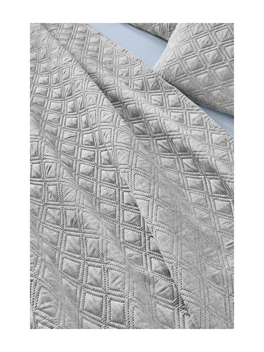 Guy Laroche Tempest Set Coverlet Queen Size Microfiber Grey 220x240cm 2pcs