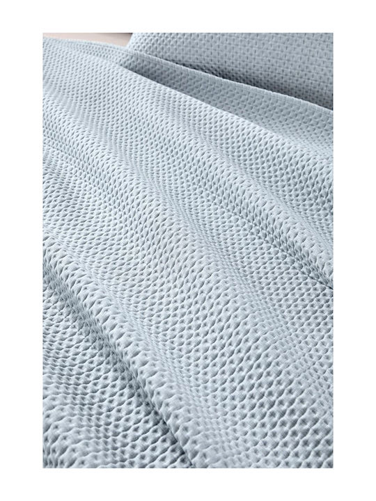Guy Laroche Idol Set Coverlet Queen Size Microfiber Blue 250x240cm 2pcs