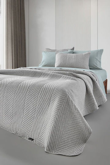 Guy Laroche Bone Подредба Покривало Кингсайз Микрофибър Bone Grey 220x240см 2бр