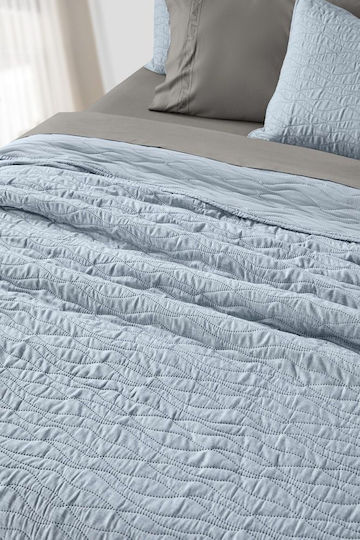 Guy Laroche Shadow Σετ Κουβερλί Υπέρδιπλο Microfiber Shadow Blue 220x240cm 2τμχ