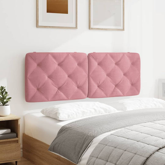 vidaXL Fabric Back Cushion for Bed Headboard Pink 122x48cm