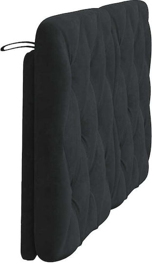 vidaXL Fabric Bed Headboard Pillow Black 122x48cm