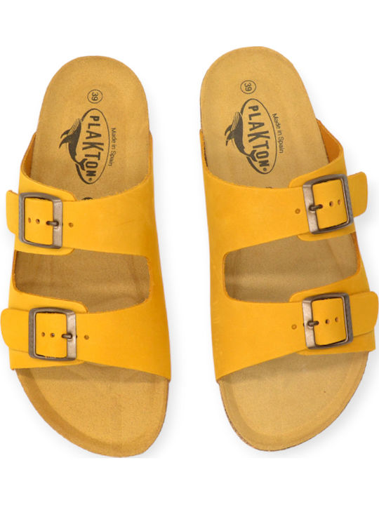 Beta Women's Flat Sandals in Yellow Color