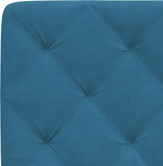 vidaXL Fabric Bed Headboard Cushion Blue 122x48cm