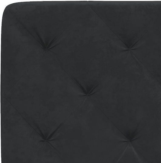 vidaXL Fabric Bed Headboard Pillow Black 122x48cm