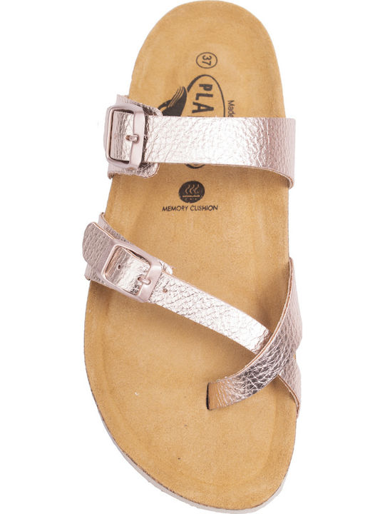 Bombay Leather Women's Flat Sandals Anatomic in Pink Color