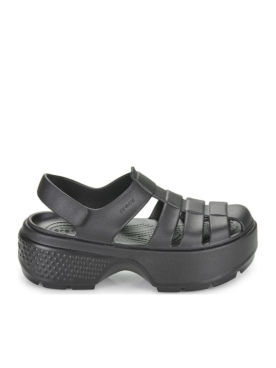 Stomp Fisherman Women's Flat Sandals in Black Color