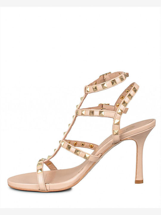 Leder Sandalen Beige