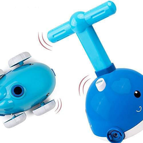 Kinder Spielzeug Set Zola fliegender Wal 2 in 1 Ballonpumpe Ballonwerfer fischliebender Wal